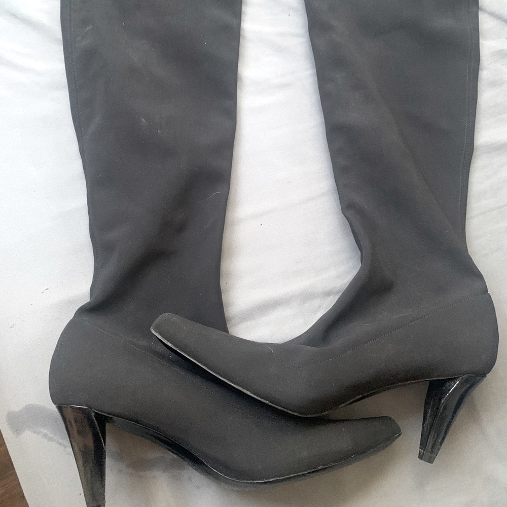 Kenneth Cole Black Microfiber Boots Size 6.5